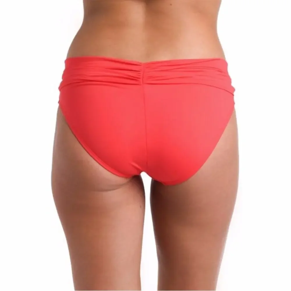 La Blanca Shirred Band Hipster Island Goddess Swim bottoms guava - 16